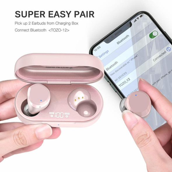 Auriculares Earbuds Inalam. Tozo Rose Gold Ipx8 Bd389 1