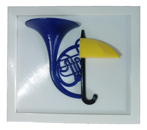 Quadro Duplo Trompa Azul (blue French Horn) - Himym 0