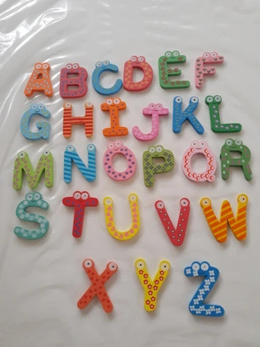 Juguete Letras Abecedario De Madera Con Imán 1