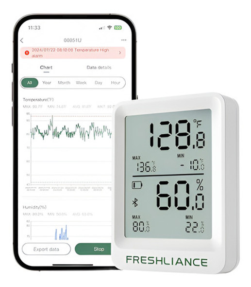 Data Logger Temperatura Humedad Con Display Bluetooth App 0