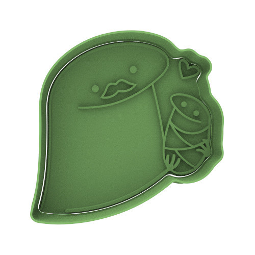 Papa Deformito Con Bebe Dia Del Padre Cortante Para Galletas 0