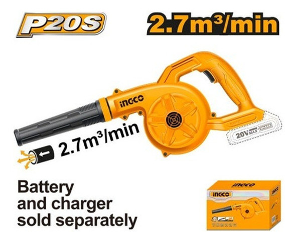Sopladora Aspi 20v Sin Bateria Ni Carg Ingco Cabli20028 *ub* 1