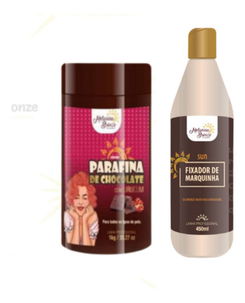 01 Parafina Chocolate E Urucum + 01 Fixador De Marquinha 0