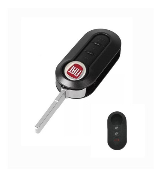 Kit Funda Silicona + Carcasa Llave Fiat 500 Doblo Mobi Palio 0