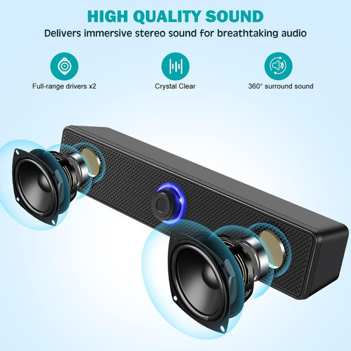 Altavoces Cableados Taotosune Estéreo Alimentación Usb 1