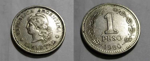 Argentina Moneda 1 Peso 1960 0