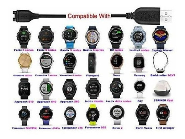 2 Cargadores Para Garmin Vivoactive 3 Music/vivoactive 4/end 1
