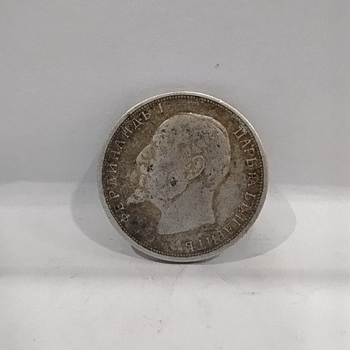 Antigua Moneda De Plata 50 Stotinki Bulgaria 1913 Km# 30 #2 1
