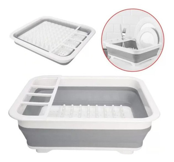 Escurre Platos De Silicona Plegable 1