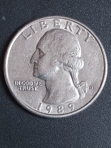 Estados Unidos 1989 D. Moneda De Quarter Dollar. Mb. Mira!!! 0