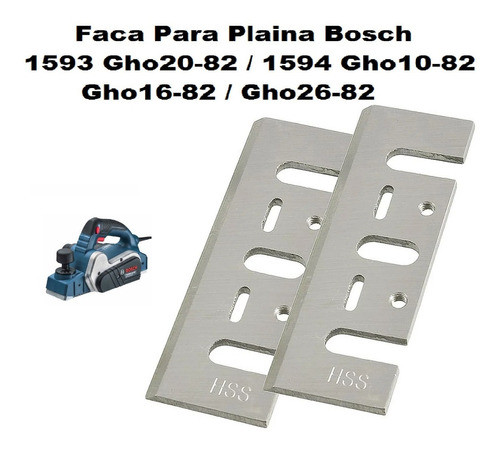 01 Par Lamina Plaina Eletrica Bosch 26-82 - 16-82 0