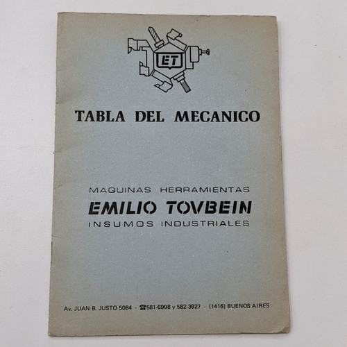 Libro Tabla Del Mecanico Pdf Herramientas De Torno Tovbein 0