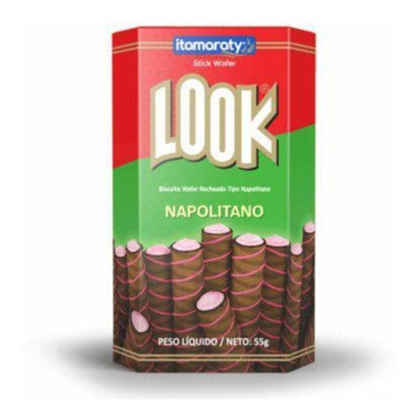 Biscoito Wafer Look Itamaraty Napolitano 55gr - Kit Com 3 0