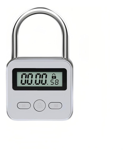Candado De Metal C/temporizador Pantalla Lcd Usb Recargable 0