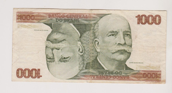 Billete Brasil 1000 Cruzeiros Año 1981 Muy Bueno 0