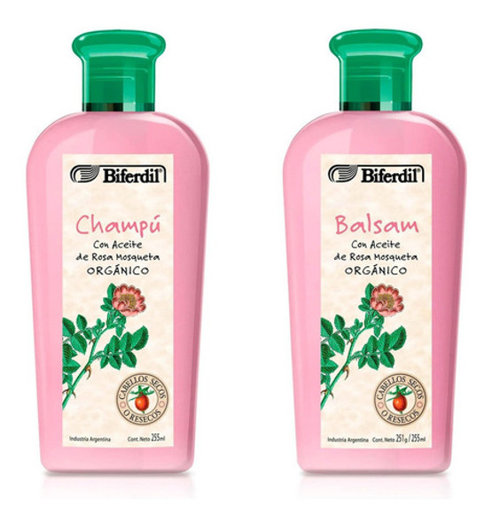 Biferdil Champú + Balsam Rosa Mosqueta Organico X255ml 0 Biferdil Champú + Balsam Rosa Mosqueta Organico X255ml 0