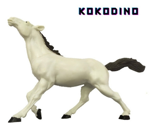 Caballo Blanco Potro Potrillo Juguete Goma Granja Kokodino 0