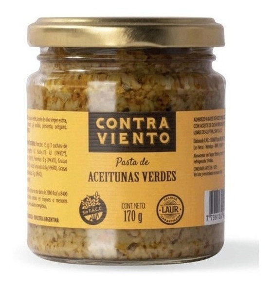 Pasta De Aceitunas Verdes 170gr - Contra Viento 0