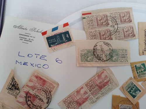 Lote 6 Antiguas Estampillas México Variadas Y Otras Ver Leer 1