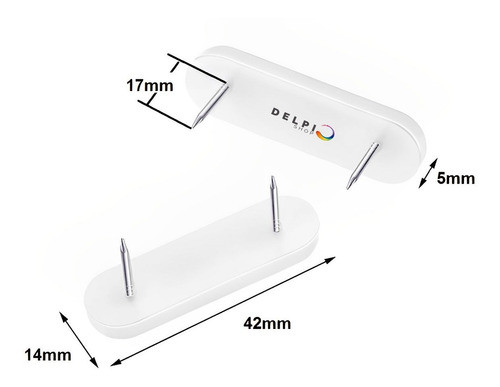 Patín Deslizador Para Muebles 42x14mm Doble Clavos 200 Unid 1