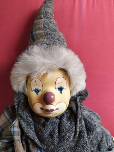 Antiguo Payaso Rostro De Porcelana Cuerpo De Tela. La Plata 0