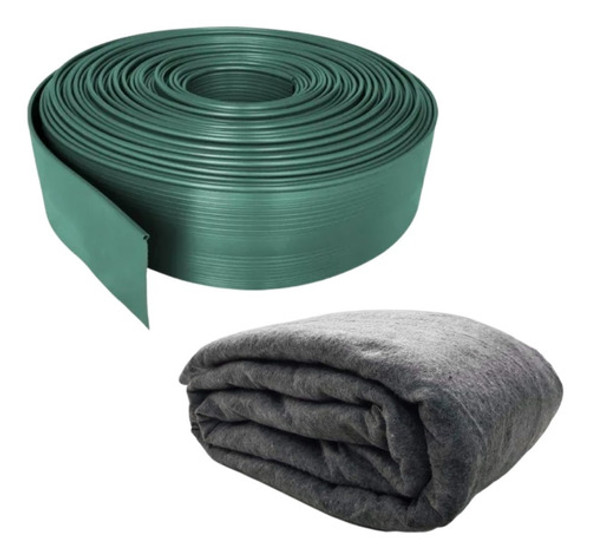 Limitador Separador Grama 25 M + Manta Geotextil 10m² Bidim 0 Limitador Separador Grama 25 M + Manta Geotextil 10m² Bidim 0