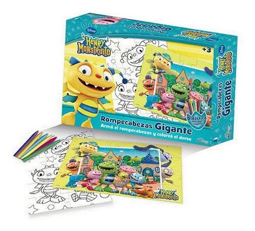 Puzzle X 24 Piezas Giganta Infantil Henry Monstruito Hm100 0