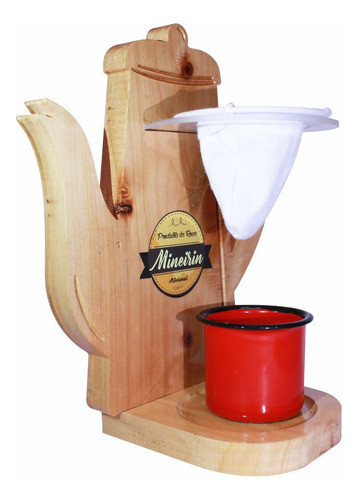 Kit 10 Coador Café Individual Madeira Personalizado Com Logo 0