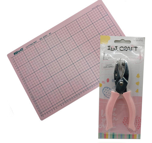 Base De Corte A3 Rosa Perforadora Circulos Scrapbooking 0