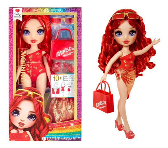 Rainbow High Ruby Swim & Style Fashion - Mosca 1