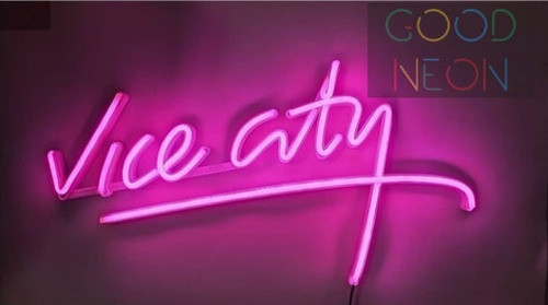 Cartel Neon Led Vice City Personalizado 0