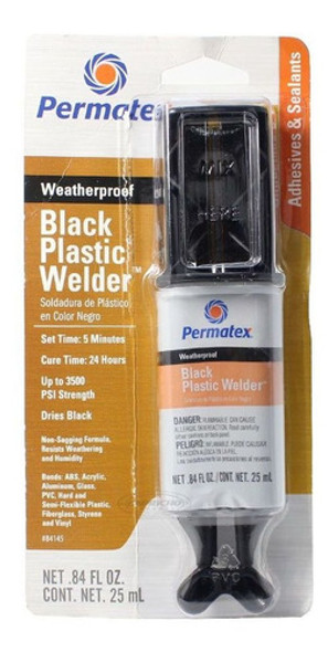 Cola Adesivo Solda Plastico Plástico Preto 25ml Permatex Usa 0