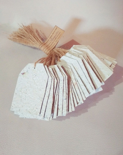 40 Tags Tarjetitas Etiquetas Plantables Papel Rec Plantable 1