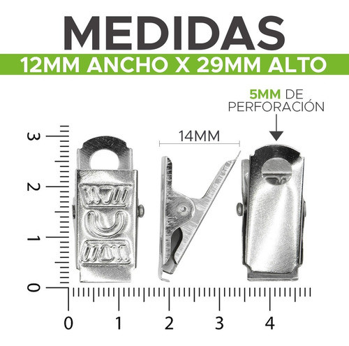 Broche Cocodrilo Metal P/ Chupetes Credencial X 50 Unid 1