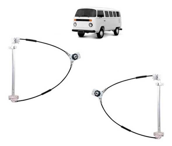 Par De  Maquina Vidro Porta Mecânica Kombi 1995 1996 1997 0
