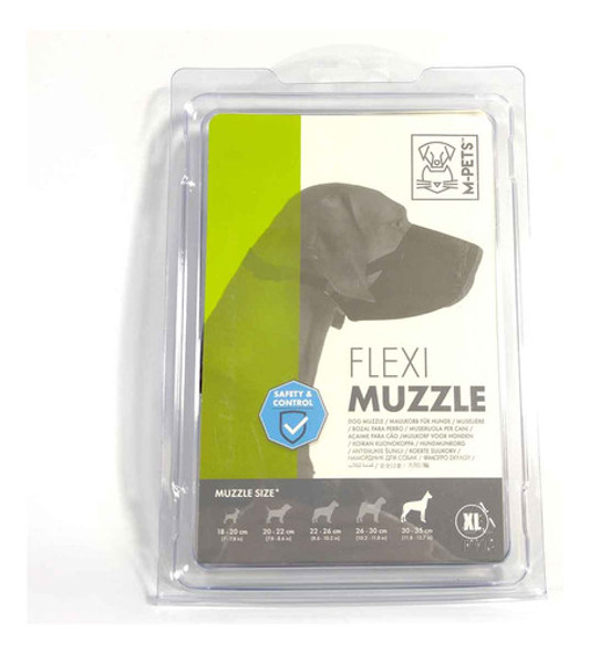 Bozal Flexible Nylon Negro Perro Xl 0