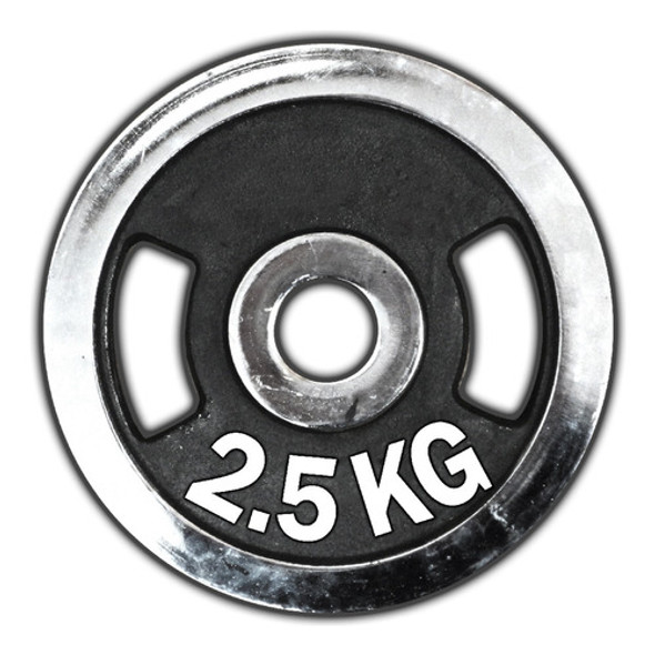 Disco Olímpico 2.5k Cromado C/ Agarre Mancuerna Pesa El Rey 0 Disco Olímpico 2.5k Cromado C/ Agarre Mancuerna Pesa El Rey 0