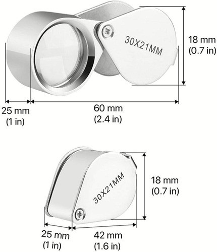 Lupa De Bolsillo 10x En Estuche 1