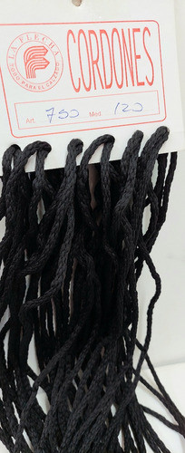 Cordones Para Calzado 1,20mts Redondo Trenzado Negro Xdoc Di 0