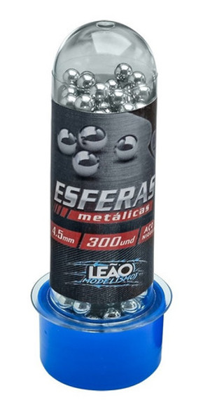 Munição Bbs Esfera Metal Aço Níquel 4.5mm Leão  300 Bolinhas 1