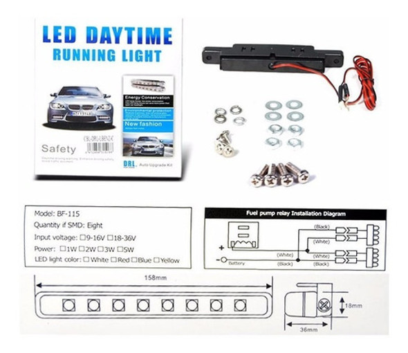 Kit Led Drl Day Night Luz De Dia Diurna Set 1