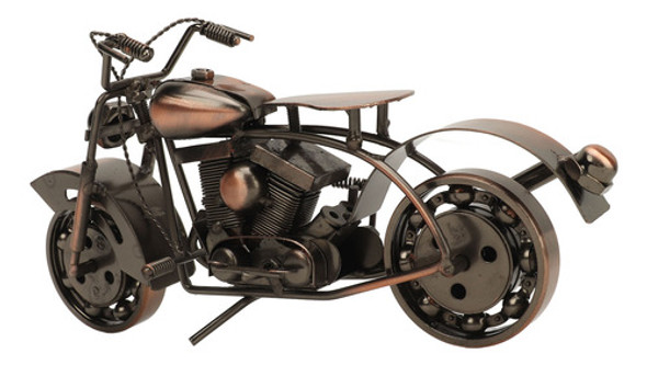 Escultura De Motocicleta Em Metal Retrô, Modelo De Moto, Art 1