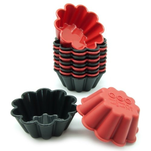 Freshware Cb-305rb - Paquete De 12 Vasos De Silicona Reutili 0
