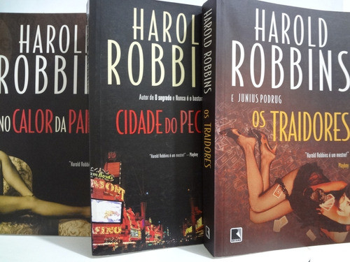 3 Livros Harold Robbins Os Traidores / Cidade Do Pecado + 1 0