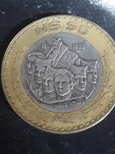 Moneda De México Niños Héroes $50 Año 1995 0