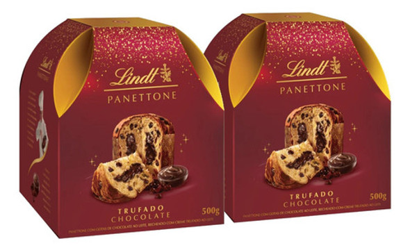 Kit Com 2und Panetone Lindt Trufado Ao Leite 500g 0