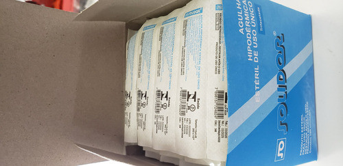 Agulha HiPodérmica 13x4.5 Descartável 100unidades Solidor 1