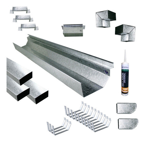 Combo Kit Canaleta Estilo Campo Hogar Jardin 13 Mts 1 Bajada 0