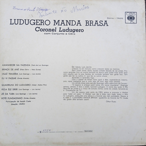 Lp Ludugero Manda Brasa - Coronel Ludugero 1