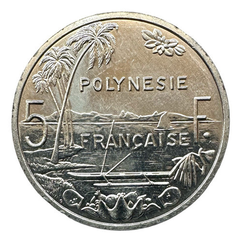 Polinesia Francesa - 5 Francos - Año 2008 - Km #4 - Oceania 0